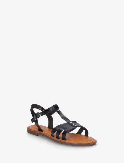 Nu-pieds multi-brides à clous - Noir - 2