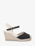 Espadrille en suédine à talon compensé - Noir - 1