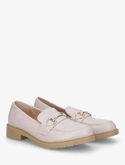 Mocassins classiques en simili - Beige - 4