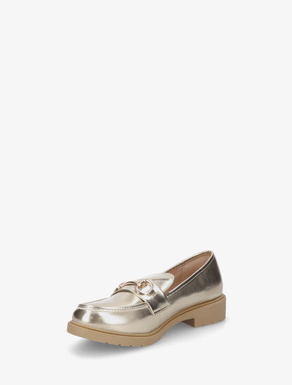 Mocassins classiques en simili - Or - 3