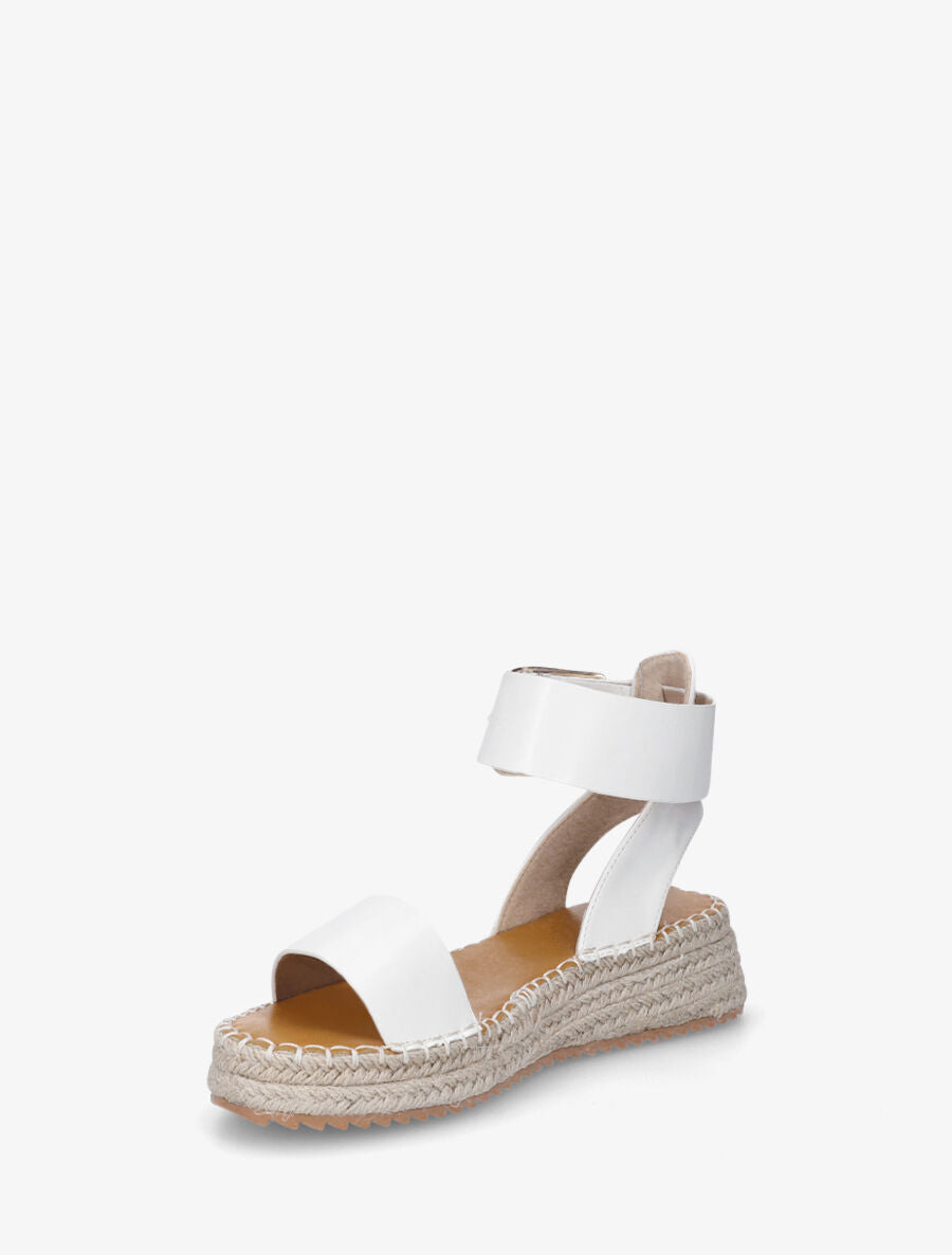 Sandales style espadrille à bride épaisse - Blanc - 3