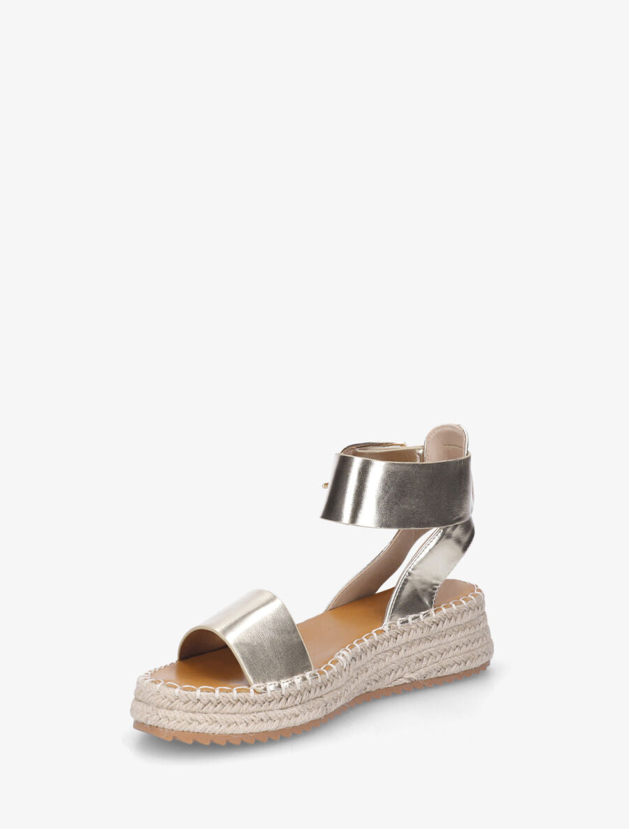 Sandales style espadrille à bride épaisse - Or - 3