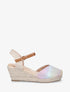 Espadrilles irisées en tissu - Argent - 5