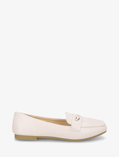 Mocassins à boucle fantaisie - Beige - 1
