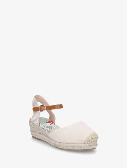 Espadrille en suédine à semelle fantaisie - Beige - 2