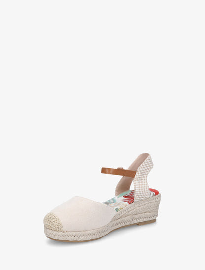 Espadrille en suédine à semelle fantaisie - Beige - 3