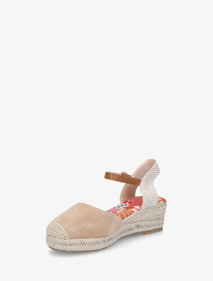 Espadrille en suédine à semelle fantaisie - Taupe - 3