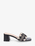 Mules irisées style jacquard zigzag - Noir - 1