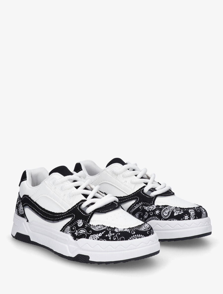 Baskets motif bandana - Noir - 4