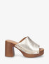 Mules à talon style sabot - Or - 1