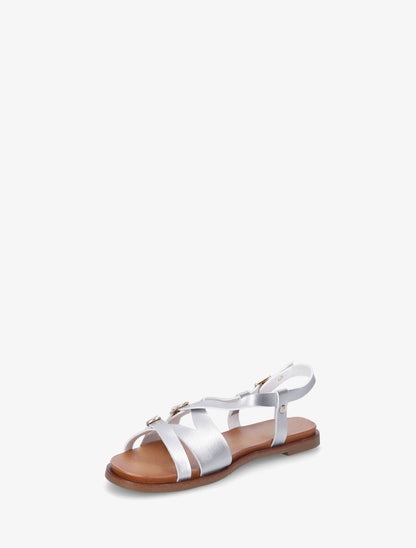 Nu-pieds brides à boucles croisées - Argent - 3
