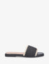 Claquettes effet raphia - Noir - 1