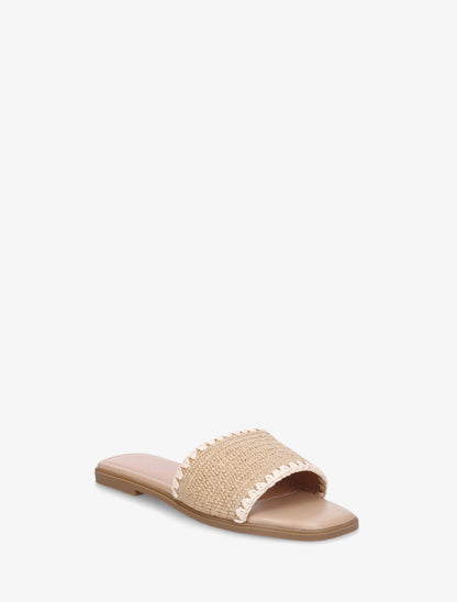 Claquettes effet raphia - Sable - 2
