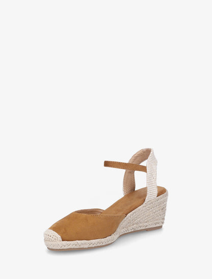 Espadrilles mi-hautes en suédine - Camel - 3