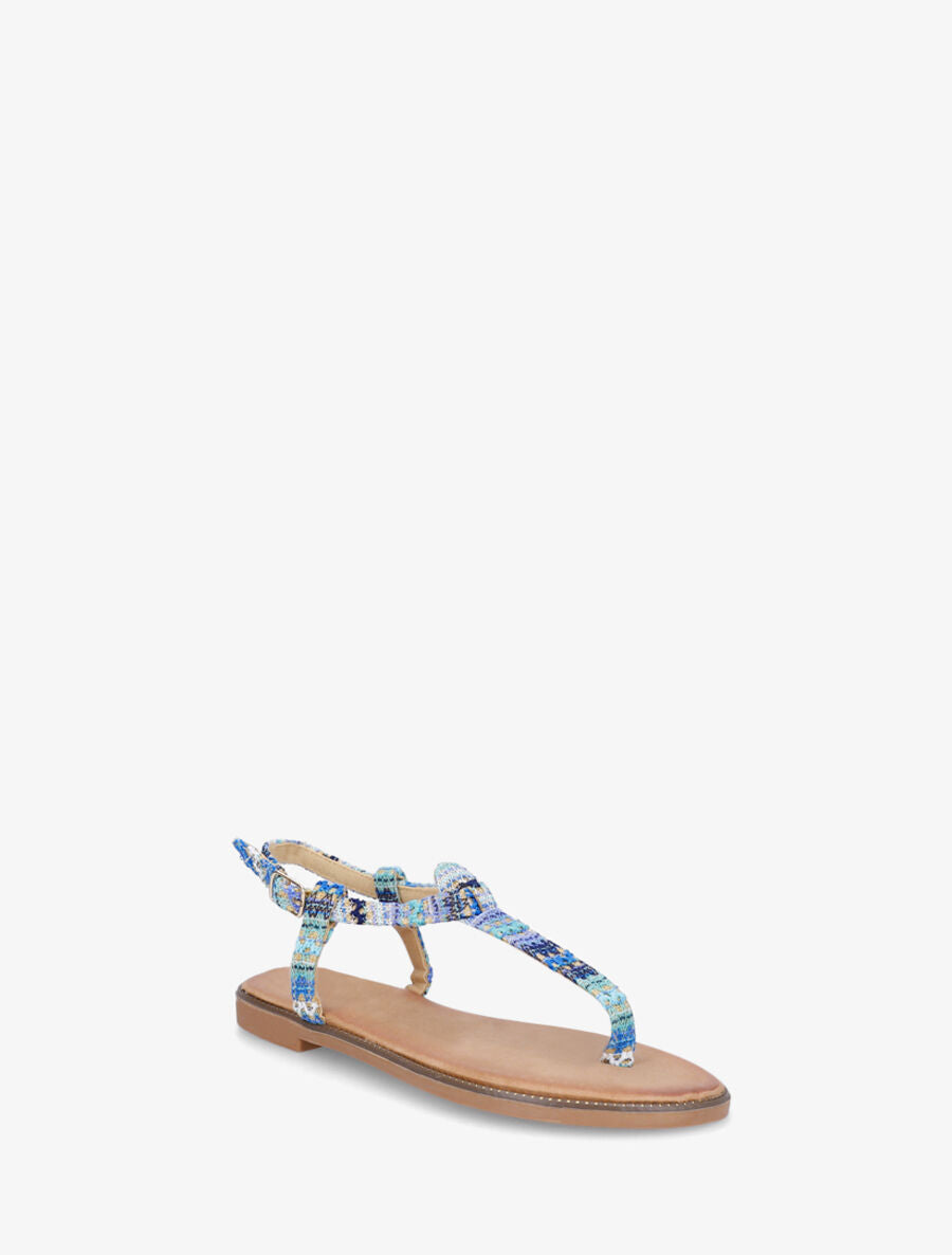Nu-pieds effet tweed - Bleu - 3