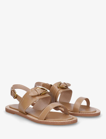 Sandales à boucle fantaisie - Beige - 4