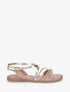Nu-pieds bi-matière à noeud - Taupe - 1
