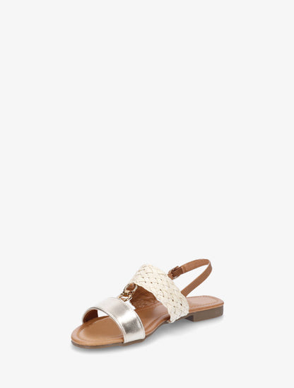 Nu-pieds bi-matière à bijou - Or - 3