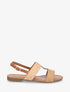 Nu-pieds bi-matière à bijou - Camel - 1