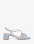 Sandales en tissu et lanières - Bleu denim - 1