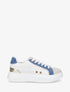 Sneakers à plateforme à contrefort constratant - Bleu - 1