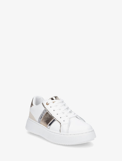 Sneakers à bandes contrastantes - Beige - 2