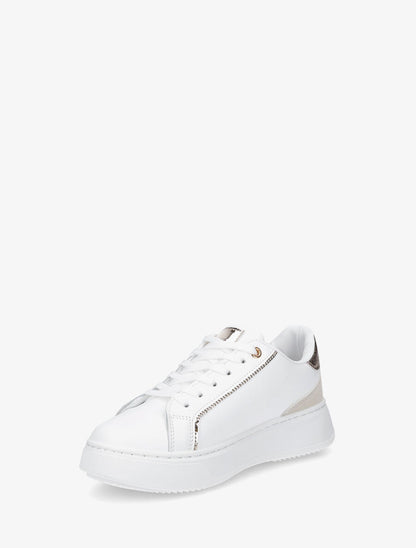 Sneakers à bandes contrastantes - Beige - 3