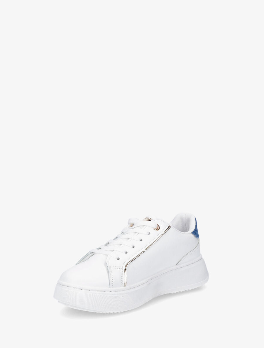 Sneakers à bandes contrastantes - Bleu - 3