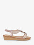 Nu-pieds style corde à strass - Rose gold - 1