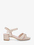 Sandales en simili brides croisées - Beige - 1