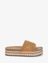 Claquettes macramé à semelle fantaisie - Camel - 5