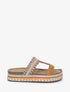 Claquettes irisées à bijou style marbre - Camel - 5