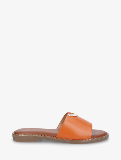 Claquettes en simili ajourés à bijou - Orange - 5