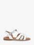 Nu-pieds brides croisées et python - Blanc - 5
