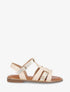 Nu-pieds brides croisées et python - Beige - 1