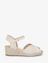 Sandales compensées style espadrille - Beige - 1