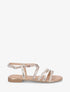 Nu-pieds multibrides tressées python - Taupe - 1