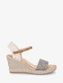 Sandales compensées hautes style espadrille - Chocolat - 5