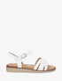Nu-pieds en simili effet grainé - Blanc - 5