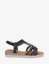 Nu-pieds tressés à perles - Noir - 1