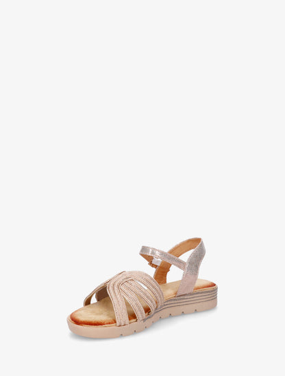 Nu-pieds irisés bride fantaisie - Rose gold - 3