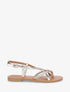 Nu-pieds croisés à tresses - Or - 5