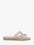 Mules plates en corde à strass - Rose gold - 5