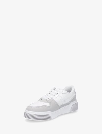 Baskets casual en simili - Gris clair - 3