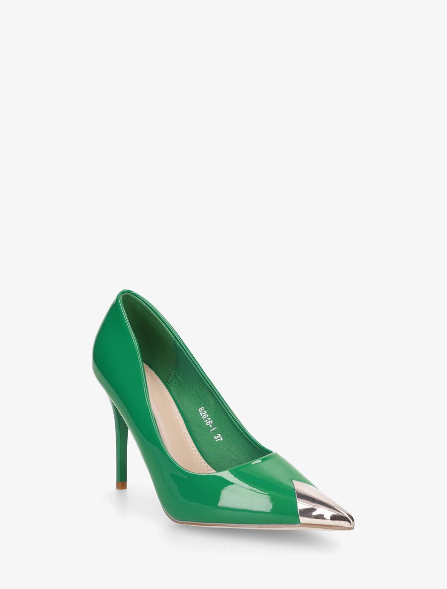 Escarpins à bout pointus métalliques - Vert - 2
