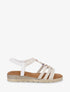 Nu-pieds élastiqués à perles en bois - Blanc - 5