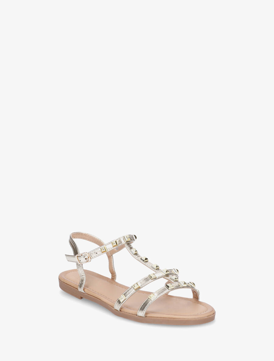 Nu-pieds plats cloutés - Or - 2