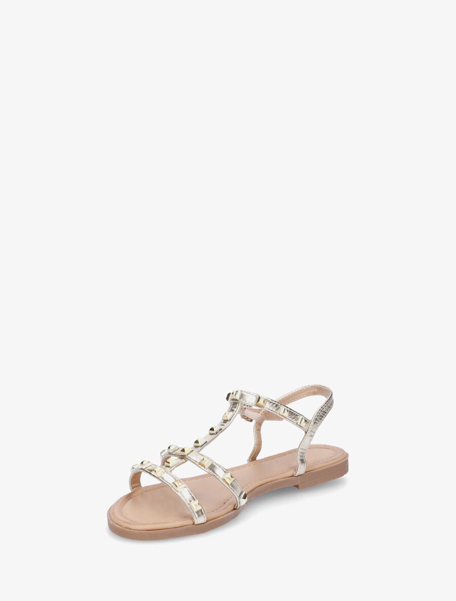 Nu-pieds plats cloutés - Or - 3