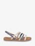 Nu-pieds à multi brides dépareillées - Bleu - 5