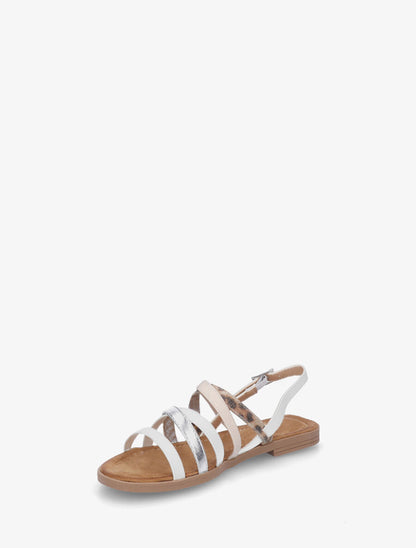 Nu-pieds à multi brides dépareillées - Blanc - 3